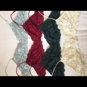Urban Outfitters lace bralettes